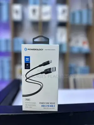 Powerology Power Sync Flex USB-A to USB-C Cable 2 Meter - Grey