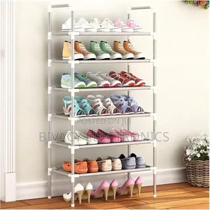 Meiyan 8-Layer Shoe Rack - Black