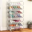 Meiyan 8-Layer Shoe Rack - Black - 2