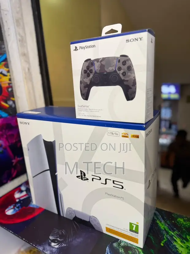 PlayStation 5 Slim Console with Camouflage DualSense Controller - 1