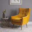Luxury Accent Chair - Red Velvet - 3