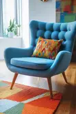 Luxury Accent Chair - Red Velvet - 4