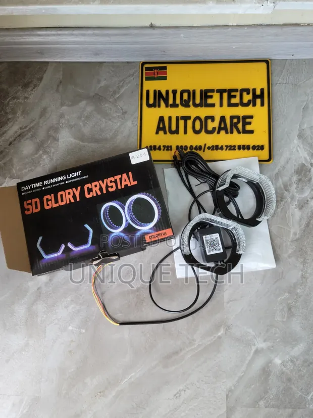 5D Crystal Glory Ring Lights (3" & 2.5") for Car Headlights - 1