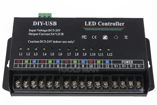 DIY USB 12-Channel LED Controller DC5-24V - 1
