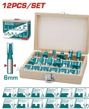 Total TACSR0121 12 Pcs Router Bits Set