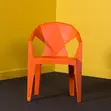 Space Saving Plastic Dining Chair - Yellow - 5