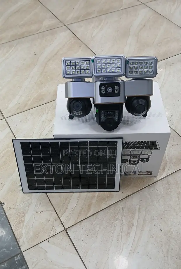 Outdoor Security 3-Screen V380 Triple Lens 4G Floodlight Camera - 1