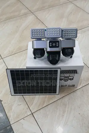 Outdoor Security 3-Screen V380 Triple Lens 4G Floodlight Camera