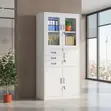 Two-Door Grey Office Cabinet with Internal Safe - 2