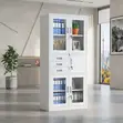 Two-Door Grey Office Cabinet with Internal Safe - 4