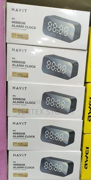 HAVIT M3 Spika ya Bluetooth na Saa ya Alarm (Nyeusi)