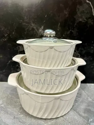 3-in-1 Ceramic Serving Dish Casserole Set