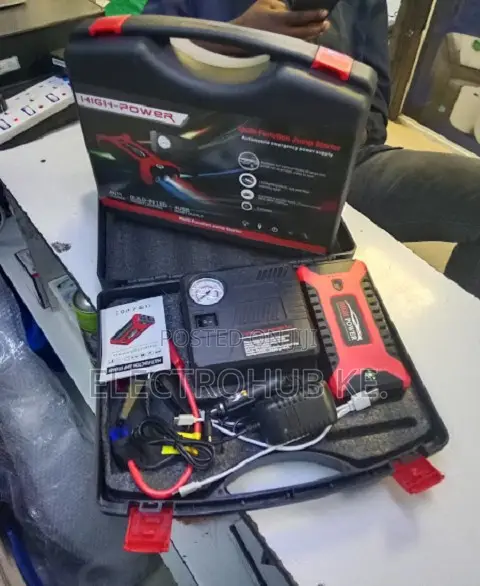 Car Jump Starter Power Bank Air Pump LED Lights - 1