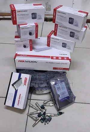 6PCS Hikvision 2MP CCTV Cameras - 1080P HD Surveillance Kit