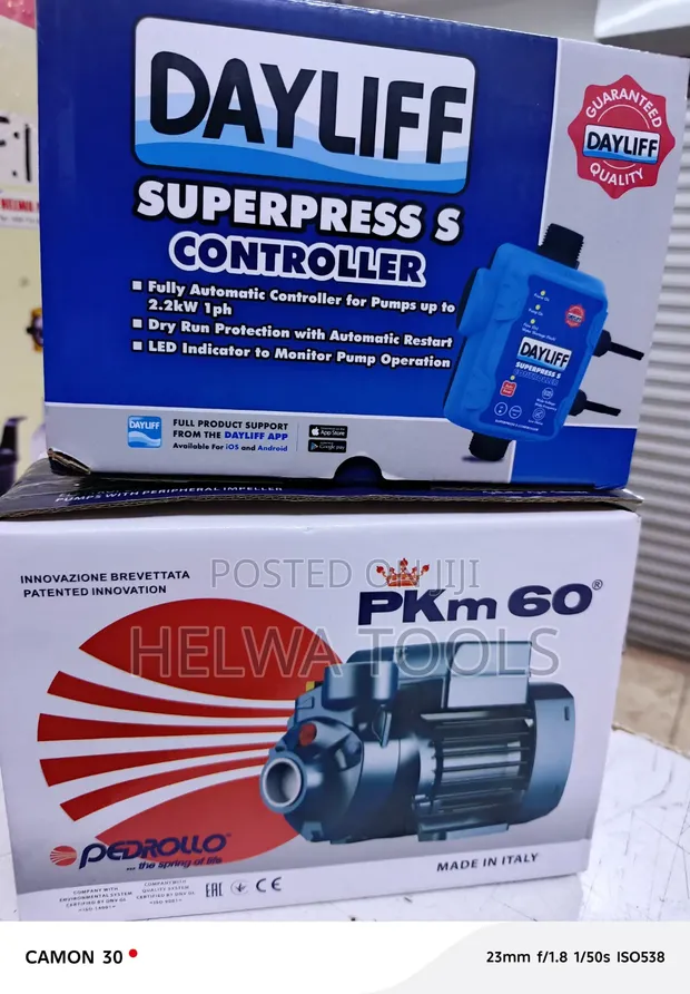 Pedrollo 0.5 HP Water Pump with Automatic Pressure Control - 1