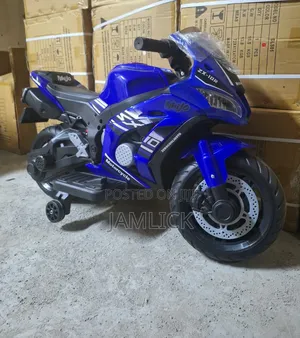 Blue Kids Electric Motorbike 12V with Rubber Wheels