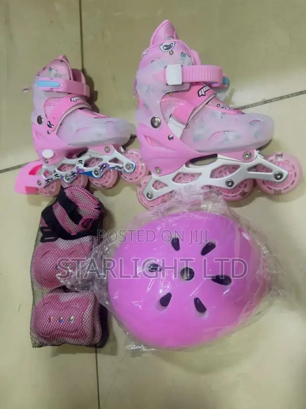 Pink Kids Full Skate Shoes Set - 1