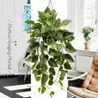 70cm Artificial Hanging Plant with Vase - 1