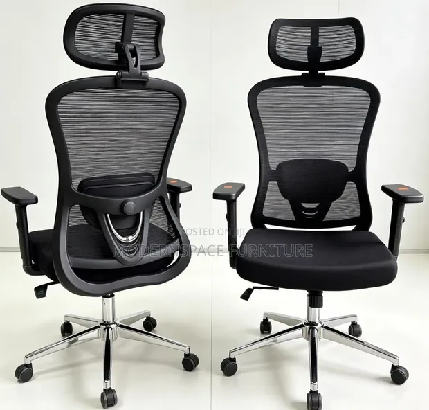 Kiti cha Ofisi cha Ergonomic - Nyeusi, Kipya Kabisa - 1