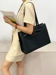 Chrisrosy Designer Handbag - Formal Black Leather - 1