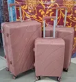 Peach Patterned Size 2 PP Rubber Suitcase 3-in-1 Set - 2