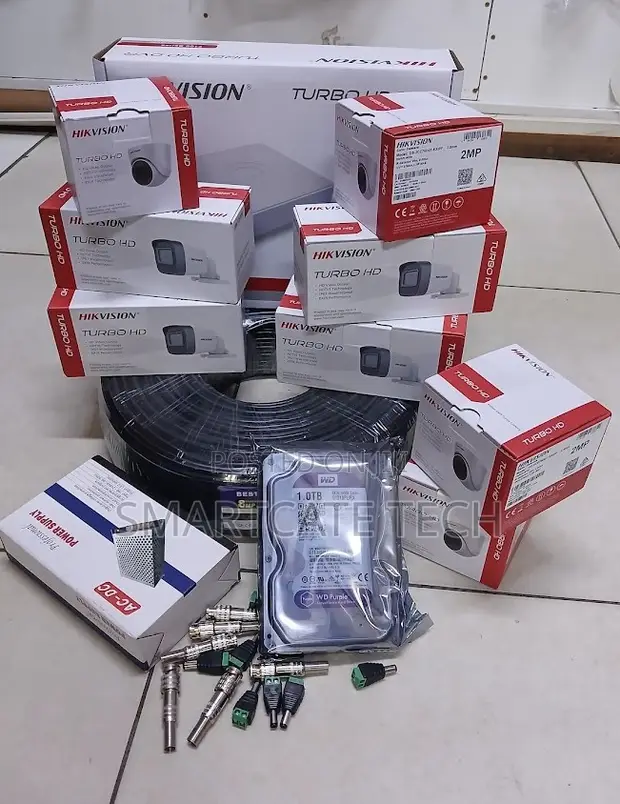 8PCS Hikvision CCTV Cameras with 8CH DVR Security Kit - 1