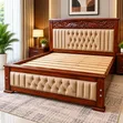 Imperial Luxe 5x6 Wooden Bed - Premium Upholstered - 1