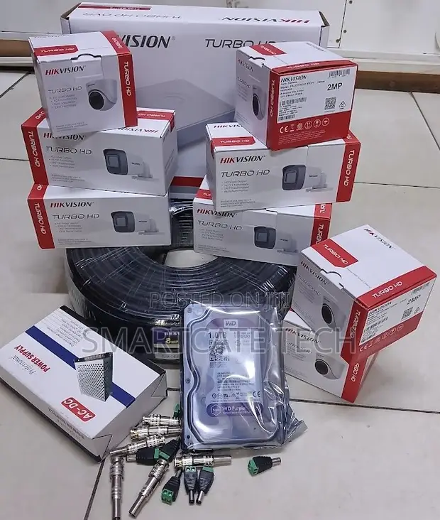 Hikvision 8 Camera CCTV Security Kit - 2MP HD DVR Included - 1