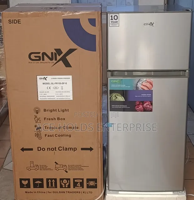 GNIX 125 Litres Double Door Fridge - Silver - 1
