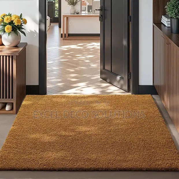 15mm Heavy Duty Coir Door Mat - Natural Coconut Fiber - 1