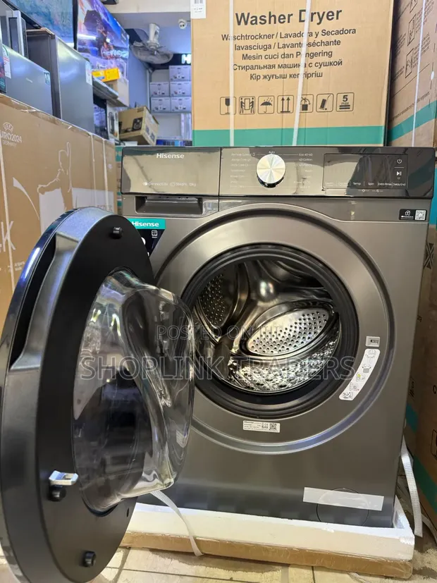 Hisense 12kg Mashine ya Kufulia ya Mbele - Grey - 1