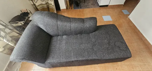 Grey Black Loveseat Sofa - 1