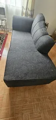 Grey Black Loveseat Sofa - 2