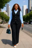 3-Piece Office Trouser Suit (Trouser, Shirt, Half Coat) - 2