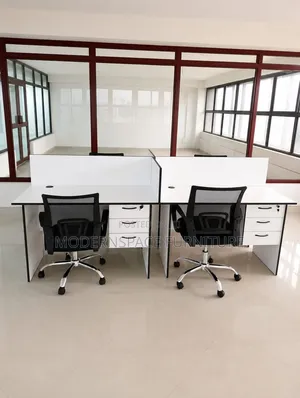 Modern Office Working Station - 4 Way