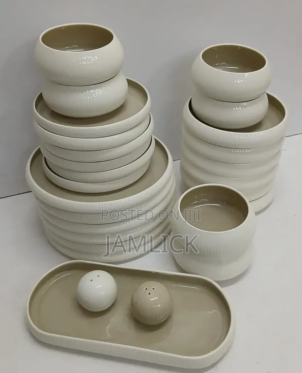 Elegant European Double-Glaze Porcelain Dinner Set - 27 Pcs - 1