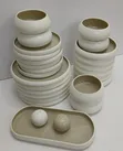 Elegant European Double-Glaze Porcelain Dinner Set - 27 Pcs - 1