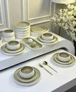 Elegant European Double-Glaze Porcelain Dinner Set - 27 Pcs - 2
