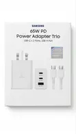 Samsung 65W PD Power Adapter Trio - 3-Port Fast Charger - 1