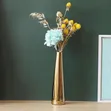 Plain Small-Neck Gold Ceramic Vases - 3