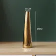 Plain Small-Neck Gold Ceramic Vases - 5