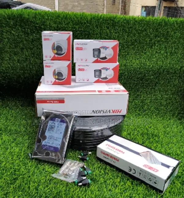 Mfumo wa CCTV wa Kamera 4 za Hikvision na DVR - 1080p - 1