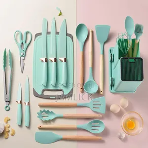 19pcs Heat-Resistant Silicone Cooking Utensil Set
