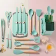 19pcs Heat-Resistant Silicone Cooking Utensil Set - 1