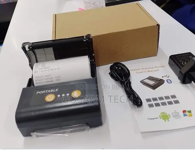 80mm P80c Mini Portable Bluetooth Thermal Receipt Printer - 1