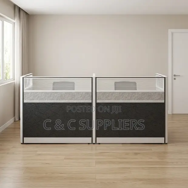 Modern 2-Way Straight Workstation Desk - 1
