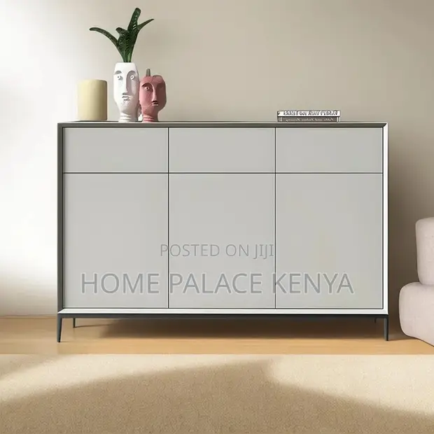 Modern Console Table for Entryway - White - 1