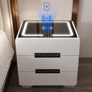 Smart Bedside Cabinet with LED Light