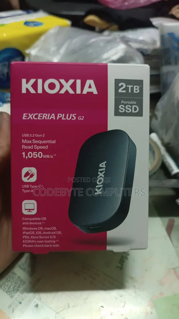 Kioxia Exceria Plus G2 Portable External SSD 2TB - 1