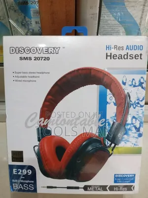 Discovery Hi-Res Wired Headphones Red E299